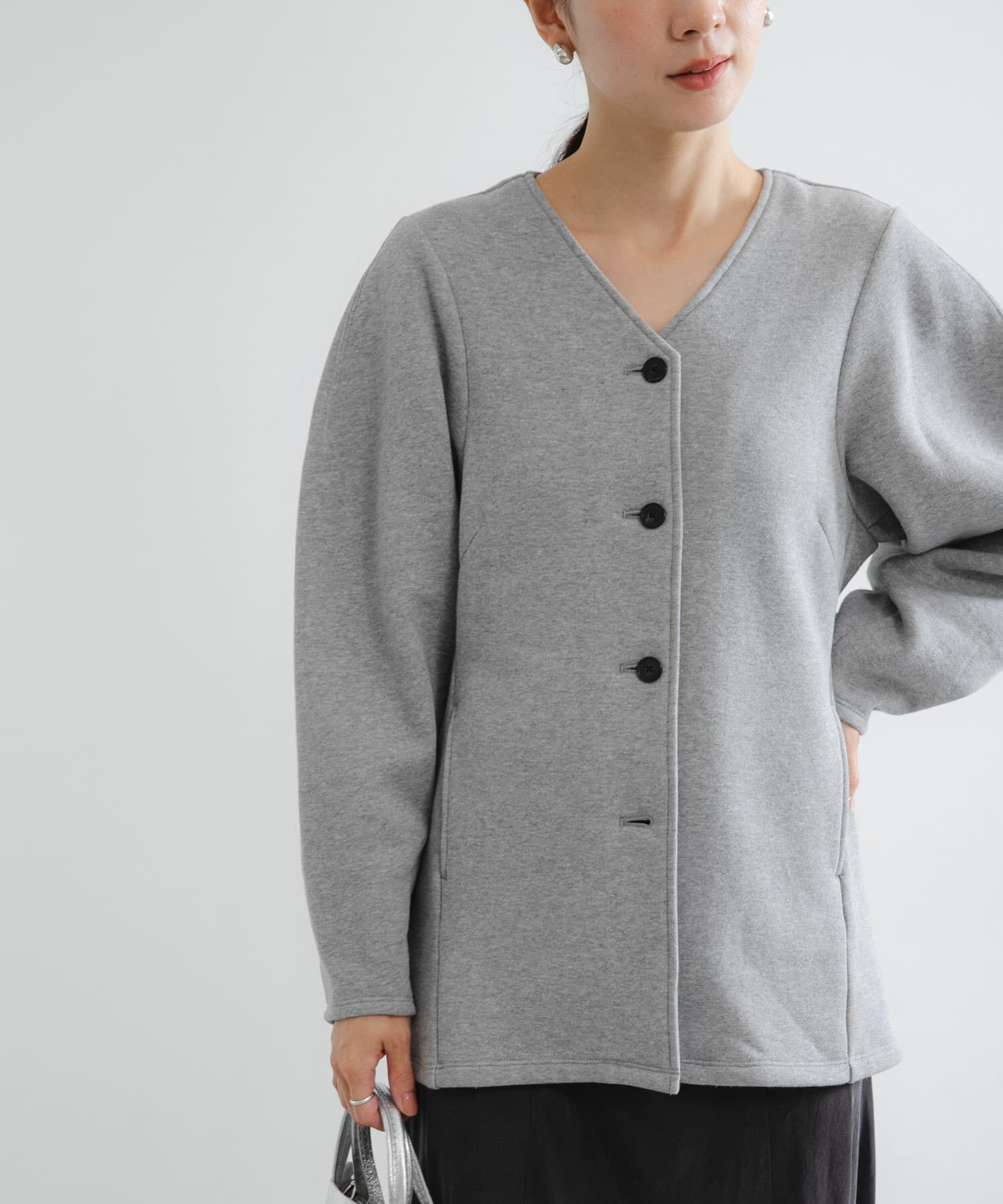 URBAN RESEARCH「ボリュームスリーブ裏起毛カーディガン」|カーディガン|