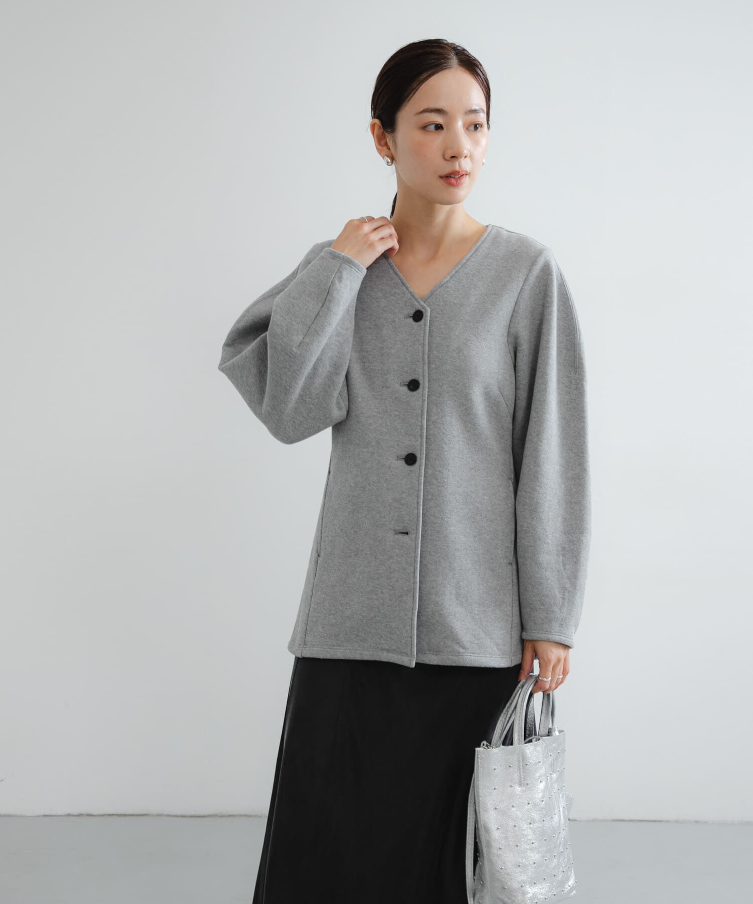 URBAN RESEARCH「ボリュームスリーブ裏起毛カーディガン」|カーディガン|