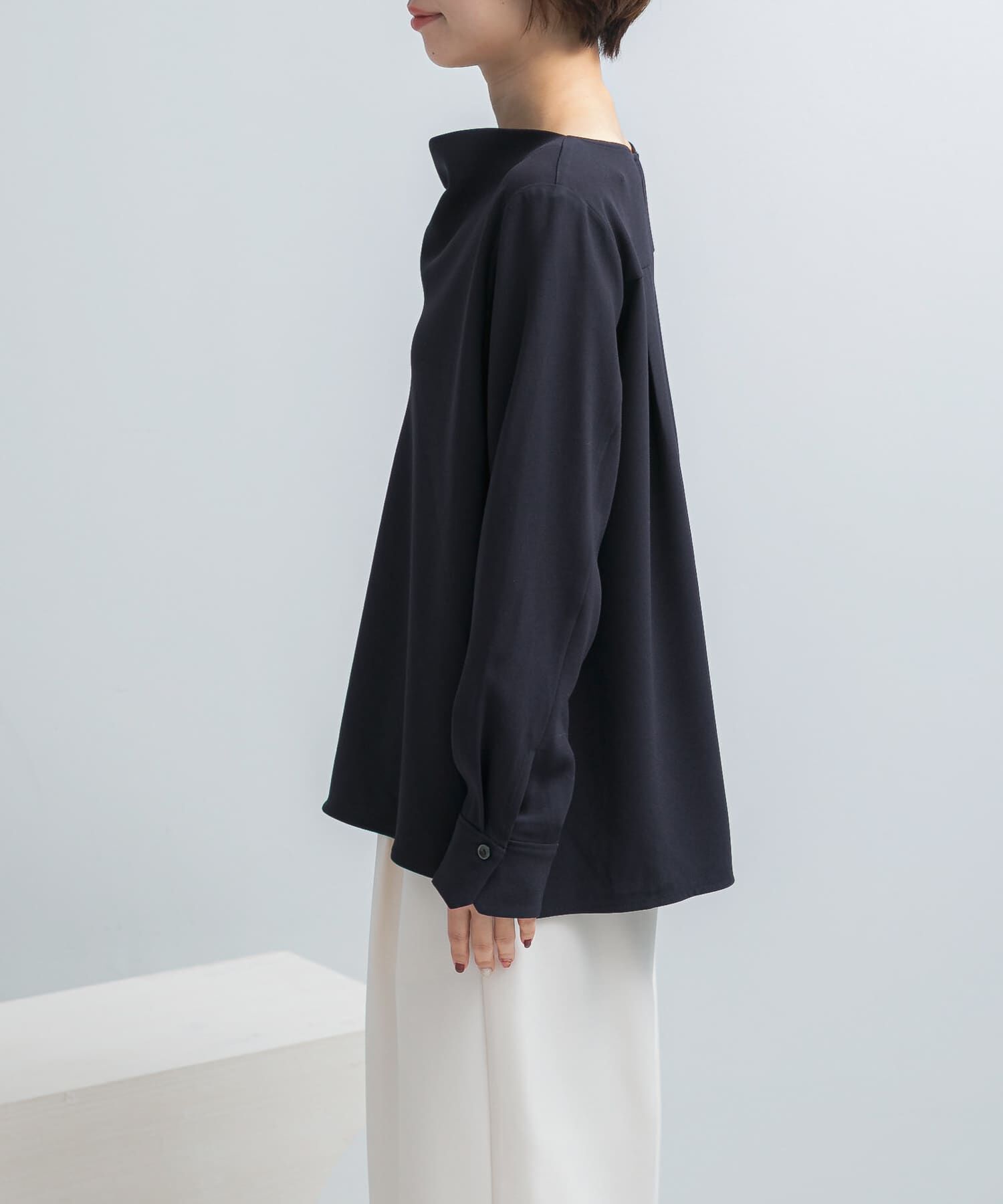 URBAN RESEARCH ROSSO「トリアセテート混ドレープネックブラウス」|シャツ・ブラウス|