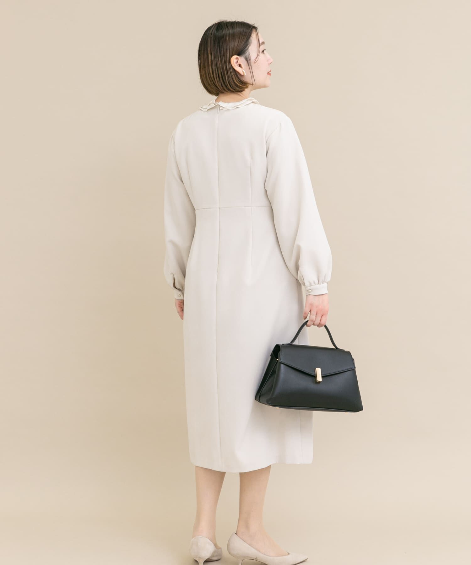 URBAN RESEARCH ROSSO「『WEB/一部店舗限定』フリルカラーウエストマークワンピース」|ワンピース|