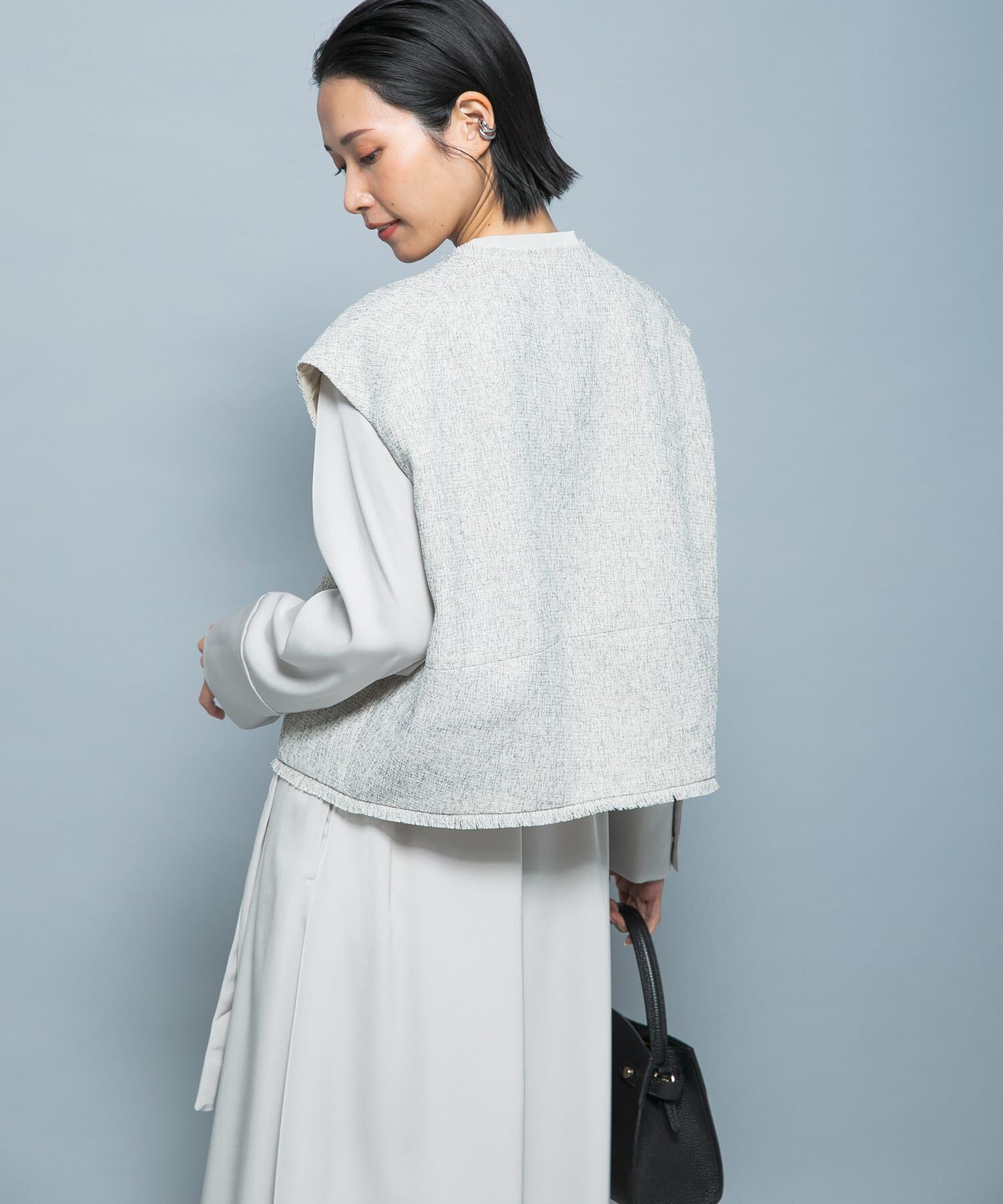 URBAN RESEARCH ROSSO「『別注』CHIGNON&times;ROSSO　ツイードショートベスト」|ベスト・ジレ|