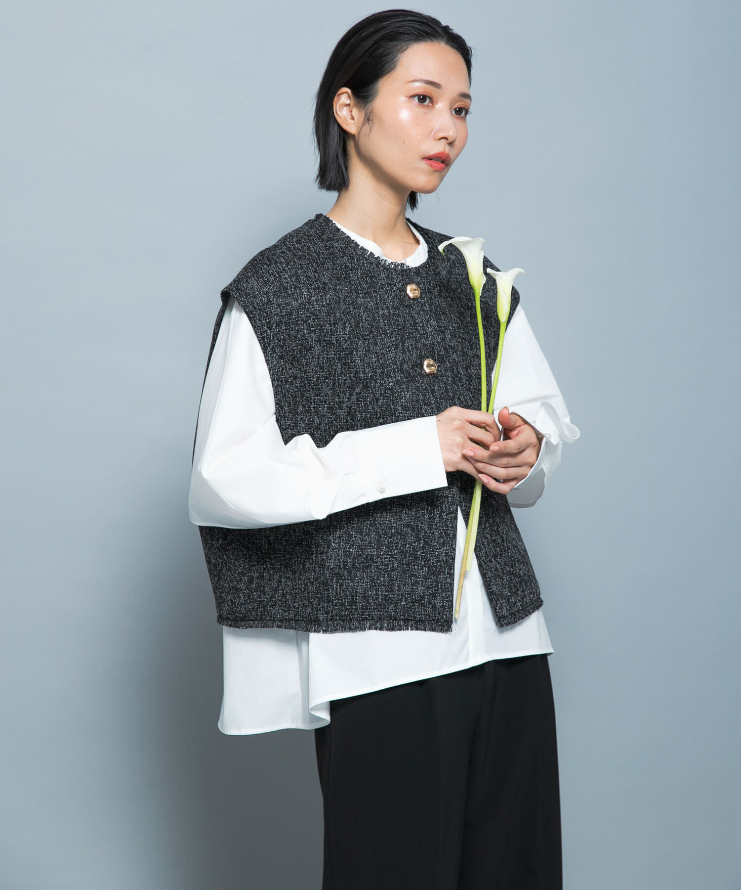 URBAN RESEARCH ROSSO「『別注』CHIGNON&times;ROSSO　ツイードショートベスト」|ベスト・ジレ|