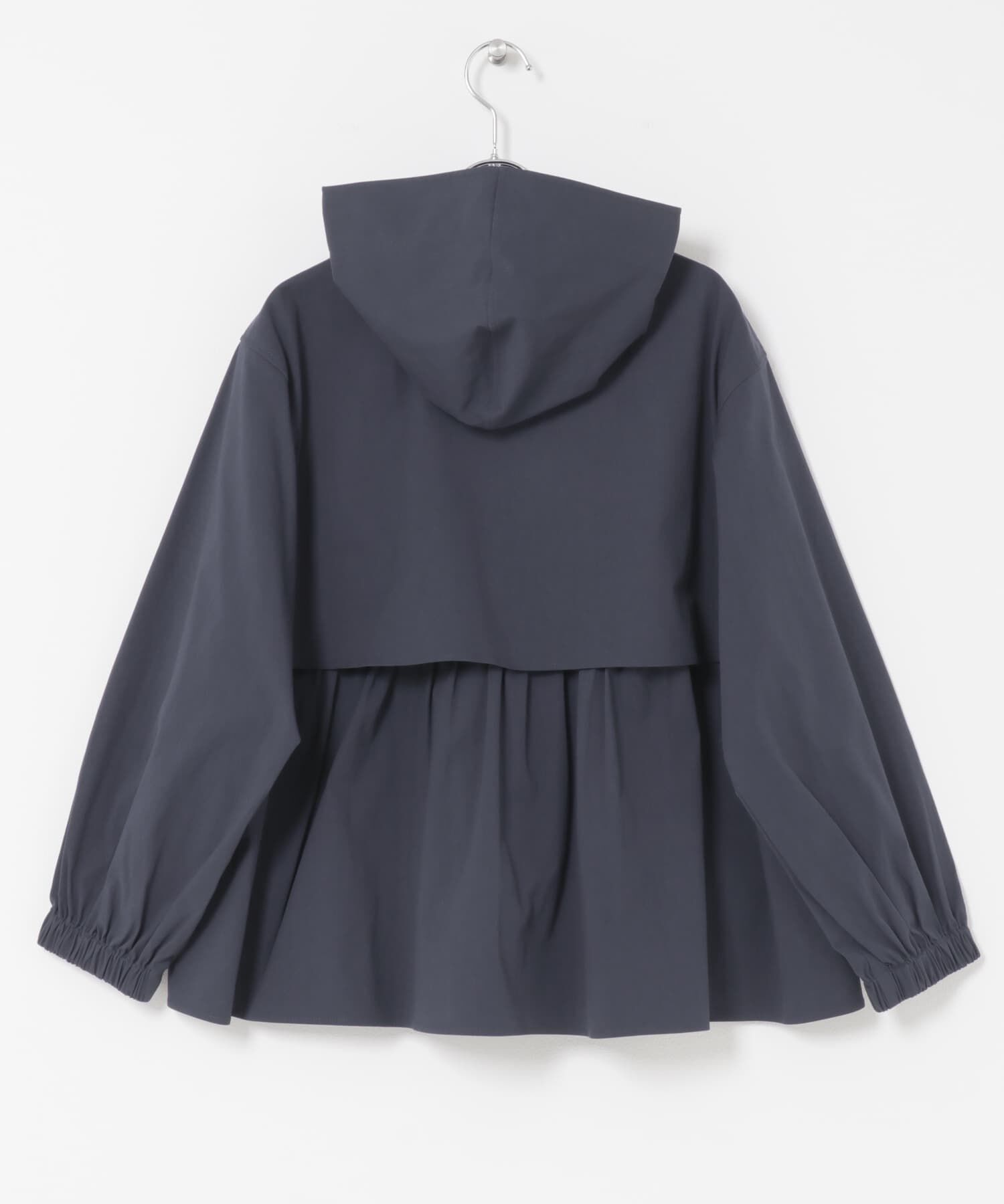 URBAN RESEARCH DOORS「撥水バックギャザーフードジャケット」|ノーカラーコート|