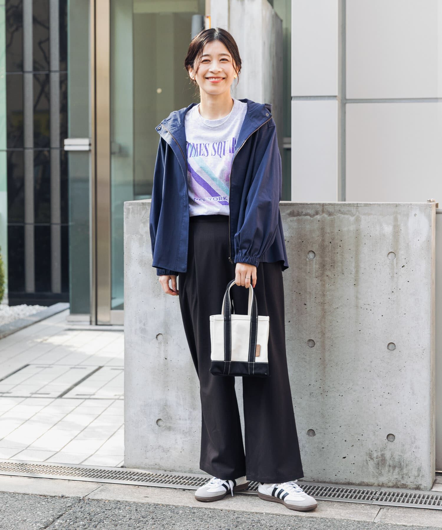 URBAN RESEARCH DOORS「撥水バックギャザーフードジャケット」|ノーカラーコート|