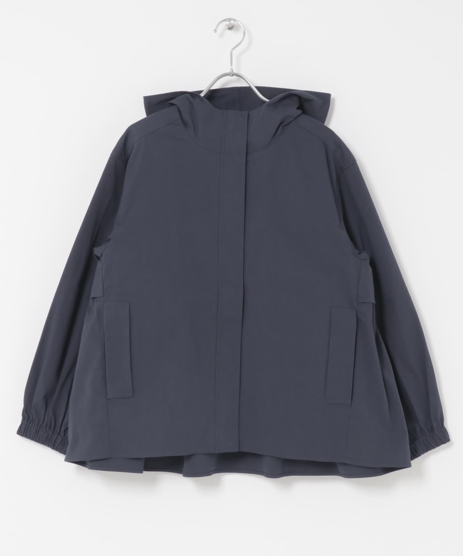 URBAN RESEARCH DOORS「撥水バックギャザーフードジャケット」|ノーカラーコート|