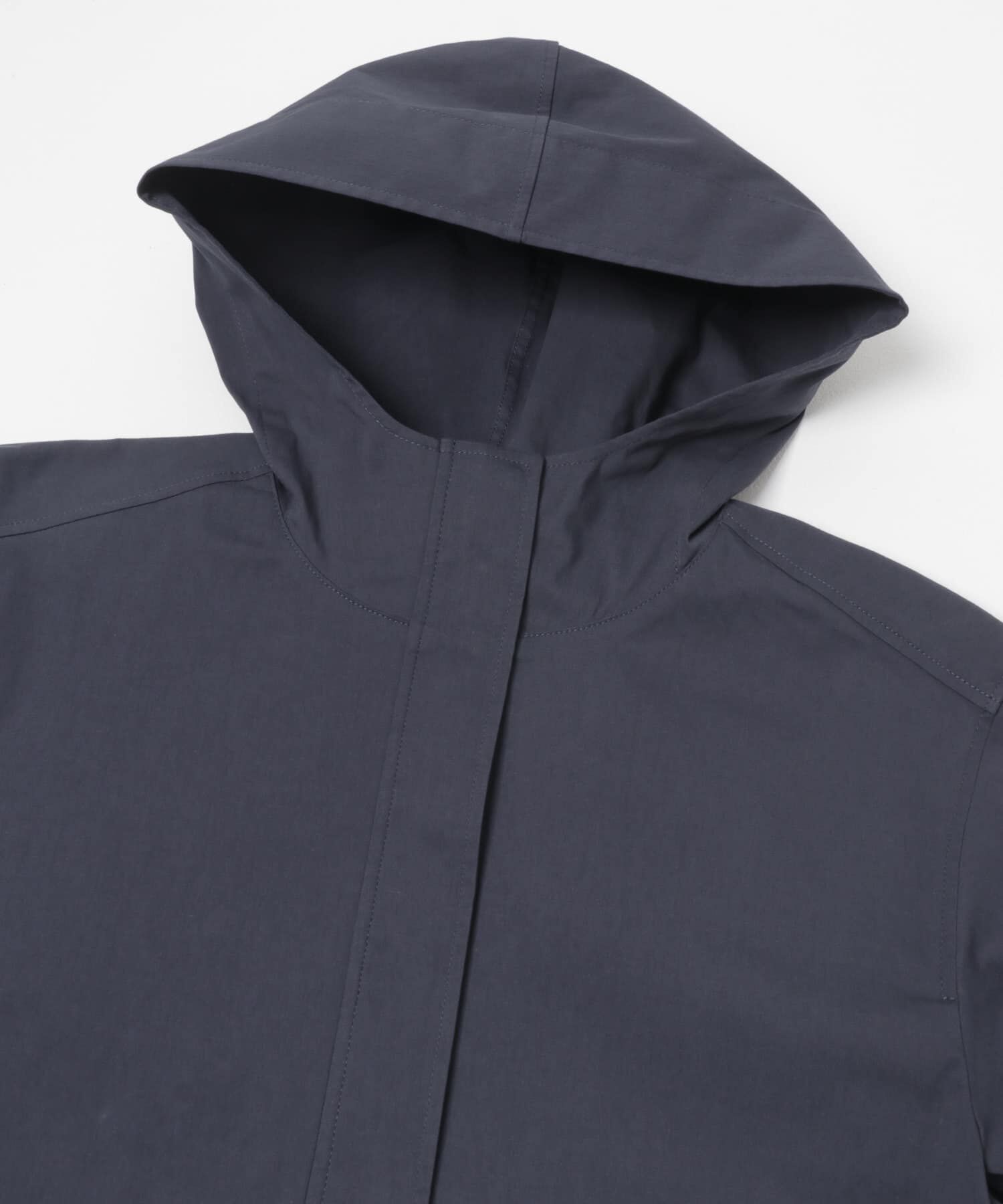 URBAN RESEARCH DOORS「撥水バックギャザーフードジャケット」|ノーカラーコート|