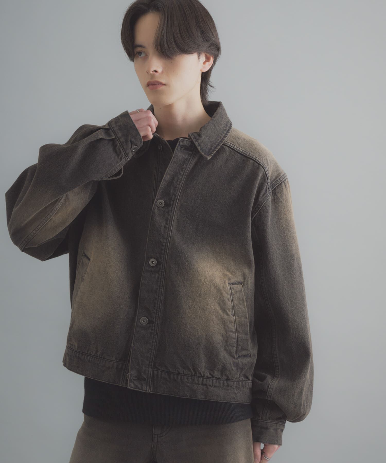 SENSE OF PLACE by URBAN RESEARCH「ヴィンテージライクデニムブルゾン」|デニムジャケット|