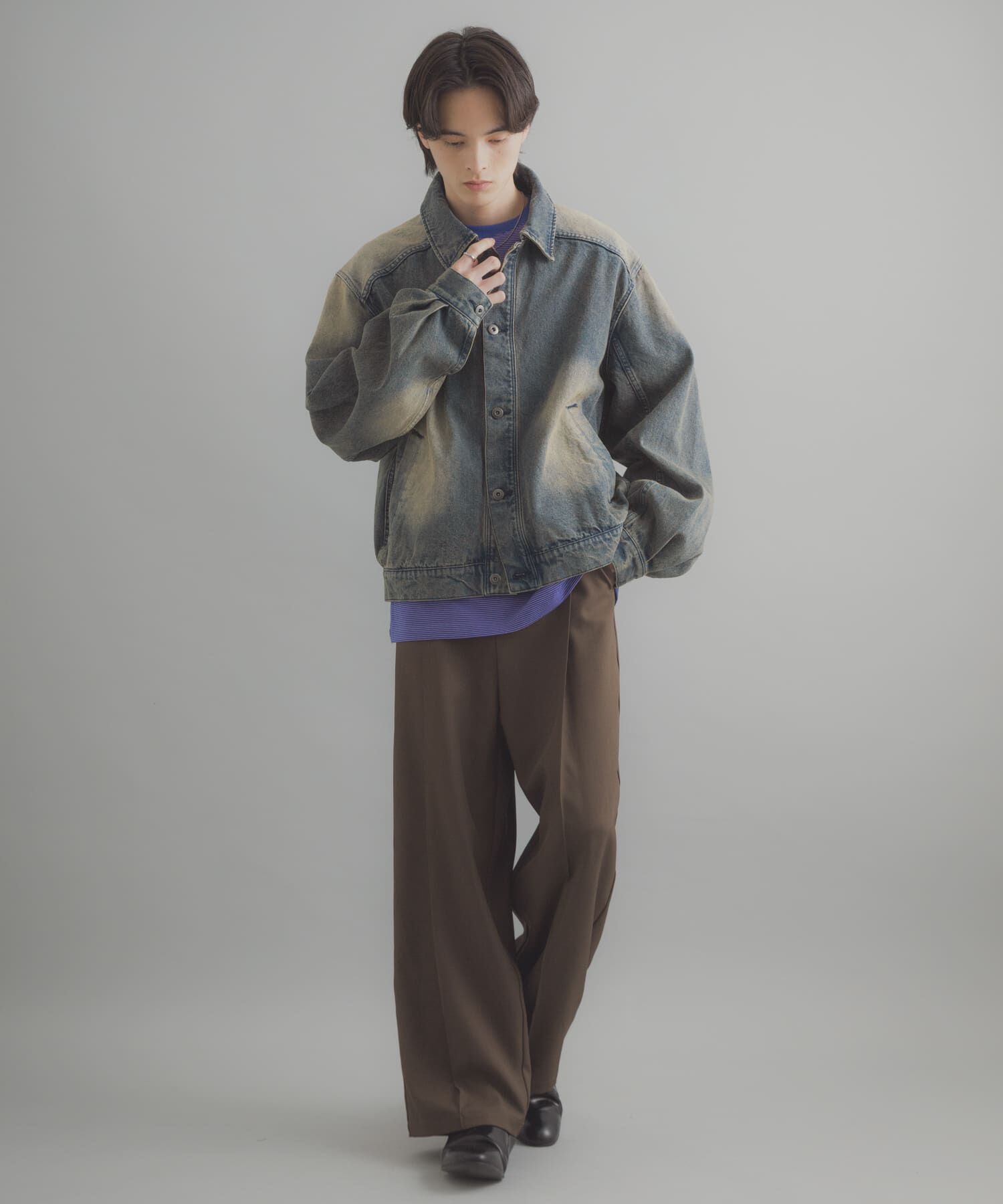 SENSE OF PLACE by URBAN RESEARCH「ヴィンテージライクデニムブルゾン」|デニムジャケット|