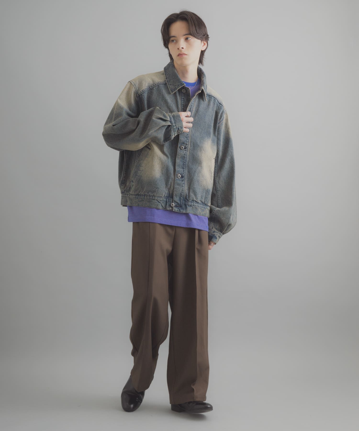 SENSE OF PLACE by URBAN RESEARCH「ヴィンテージライクデニムブルゾン」|デニムジャケット|