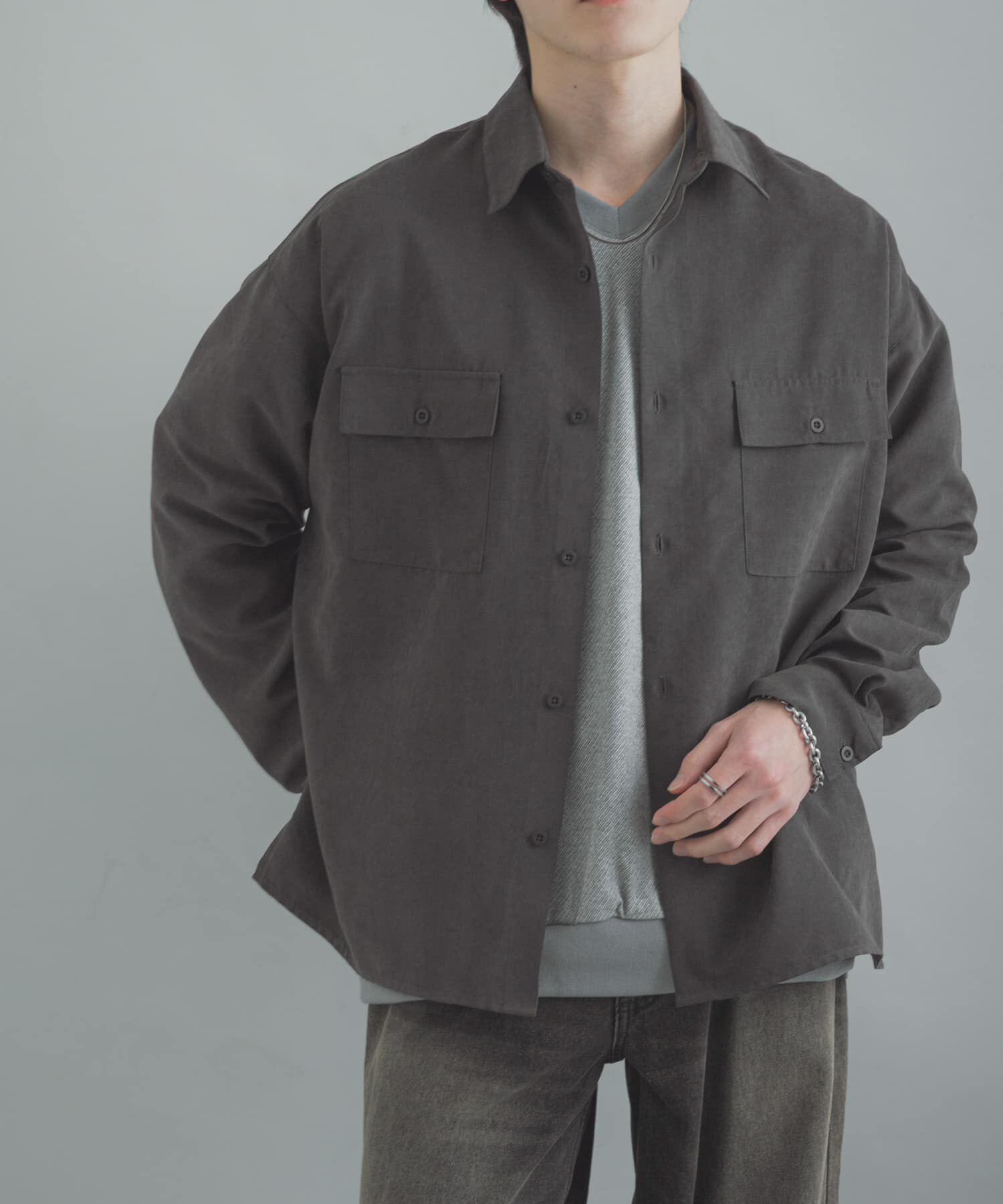 SENSE OF PLACE by URBAN RESEARCH「F/Sダブルポケットロングスリーブシャツ」|シャツ・ブラウス|