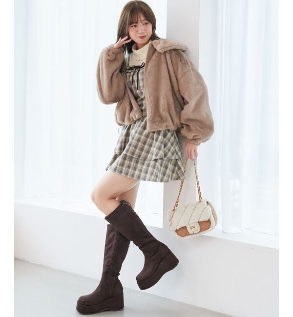  「ジップデザインファーブルゾン」|ブルゾン・スタジャン|