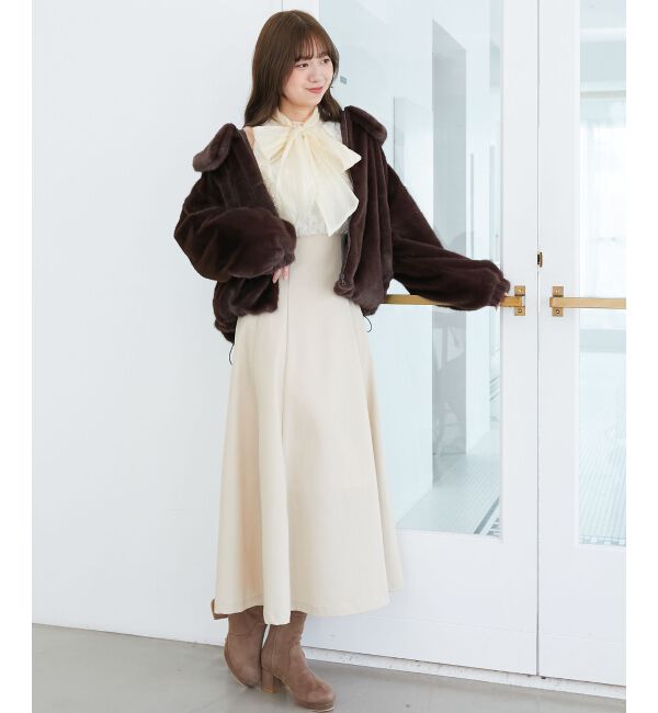  「ジップデザインファーブルゾン」|ブルゾン・スタジャン|