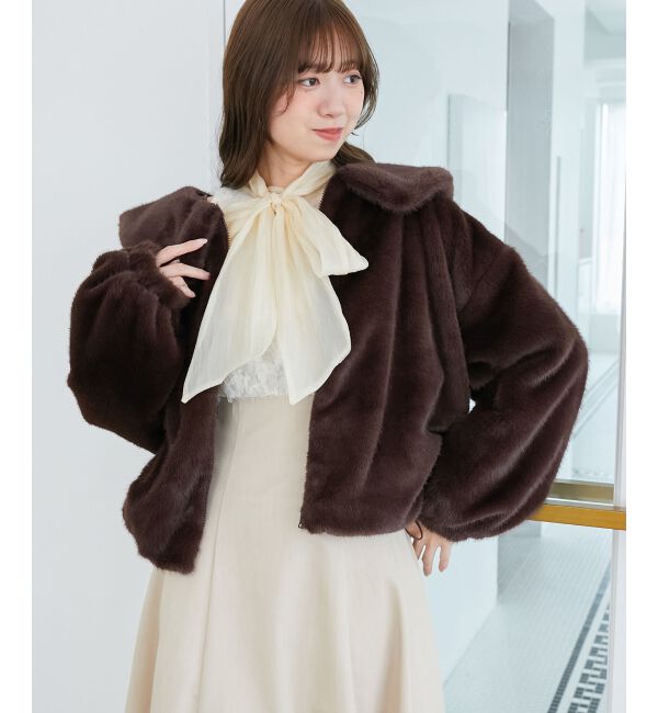  「ジップデザインファーブルゾン」|ブルゾン・スタジャン|