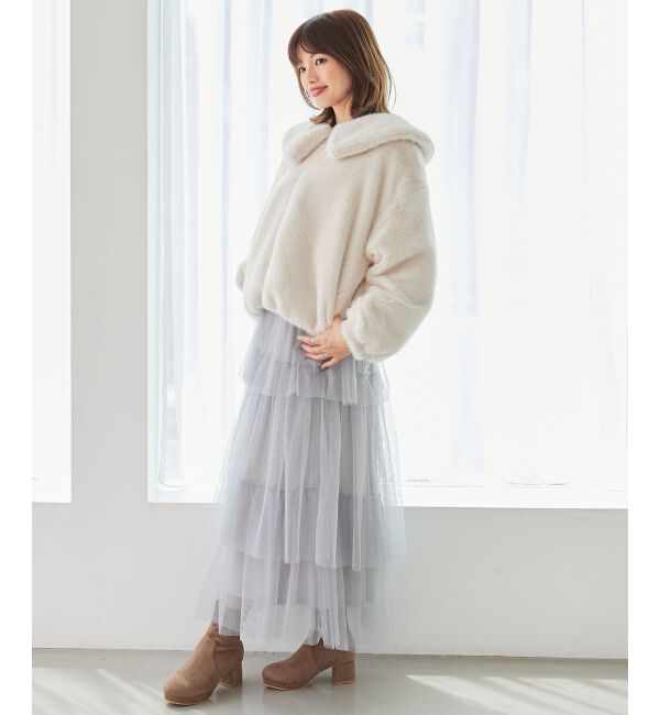  「ジップデザインファーブルゾン」|ブルゾン・スタジャン|