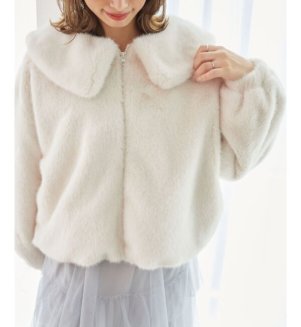  「ジップデザインファーブルゾン」|ブルゾン・スタジャン|