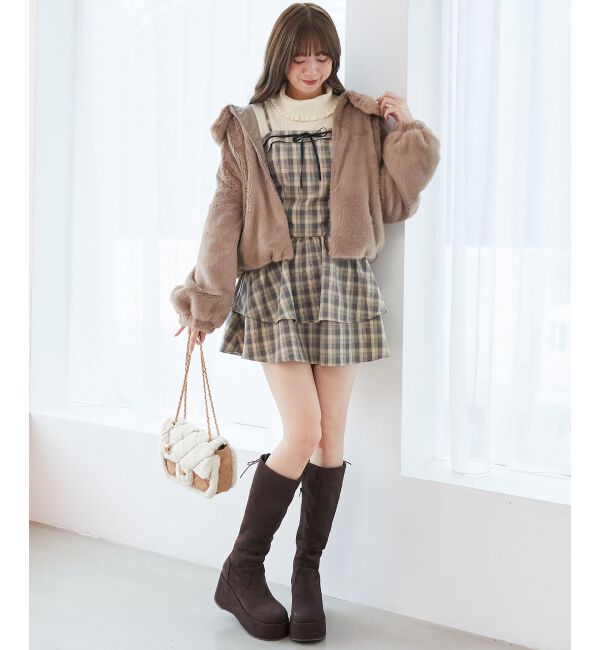  「ジップデザインファーブルゾン」|ブルゾン・スタジャン|