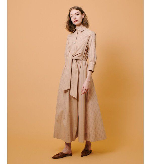 allureville「ピンストライプノットシャツワンピース」|ワンピース|