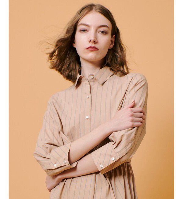 allureville「ピンストライプノットシャツワンピース」|ワンピース|