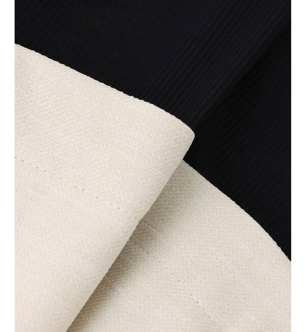 allureville「コンパクトツイルカットコンビワンピース」|ワンピース|