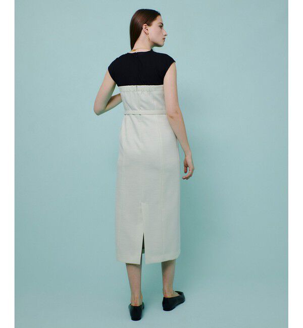 allureville「コンパクトツイルカットコンビワンピース」|ワンピース|