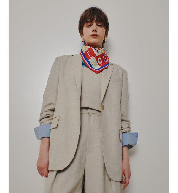 allureville「シャークスキンシングルオーバージャケット」|テーラードジャケット|