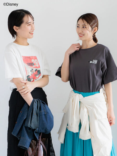 Te chichi「【Disney】MICKEY/ロゴプリントTシャツ」|Tシャツ・カットソー|
