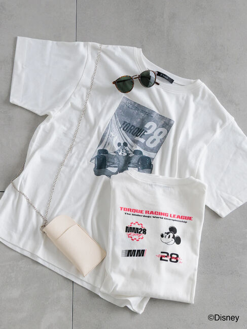 Te chichi「【Disney】MICKEY/ロゴプリントTシャツ」|Tシャツ・カットソー|