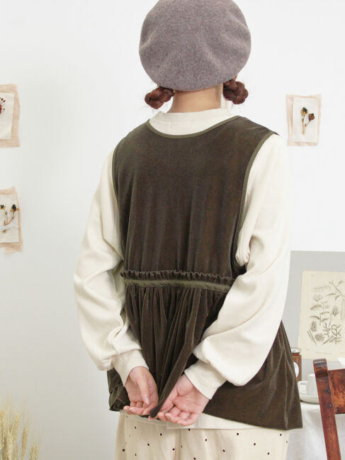 Samansa Mos2「透けベロア前後2WAYベスト」|ダウンベスト・ベスト|