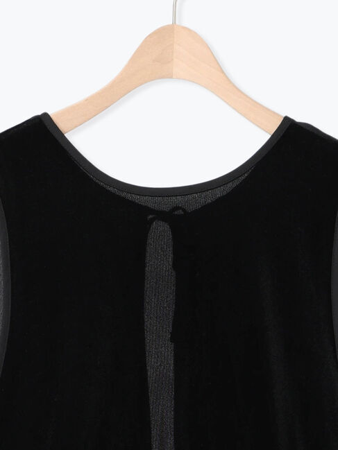 Samansa Mos2「透けベロア前後2WAYベスト」|ダウンベスト・ベスト|