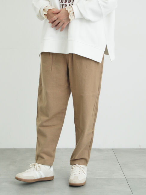 Samansa Mos2「柄アソートテーパードパンツ」|その他|ベージュ