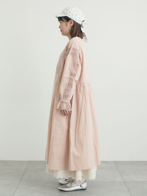 Samansa Mos2「ローズ柄レーススクエアネックワンピース」|ワンピース|