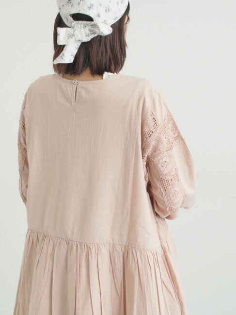 Samansa Mos2「ローズ柄レーススクエアネックワンピース」|ワンピース|