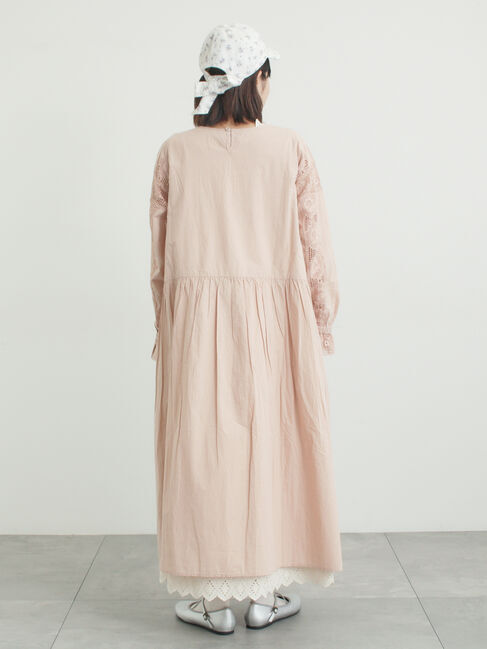 Samansa Mos2「ローズ柄レーススクエアネックワンピース」|ワンピース|