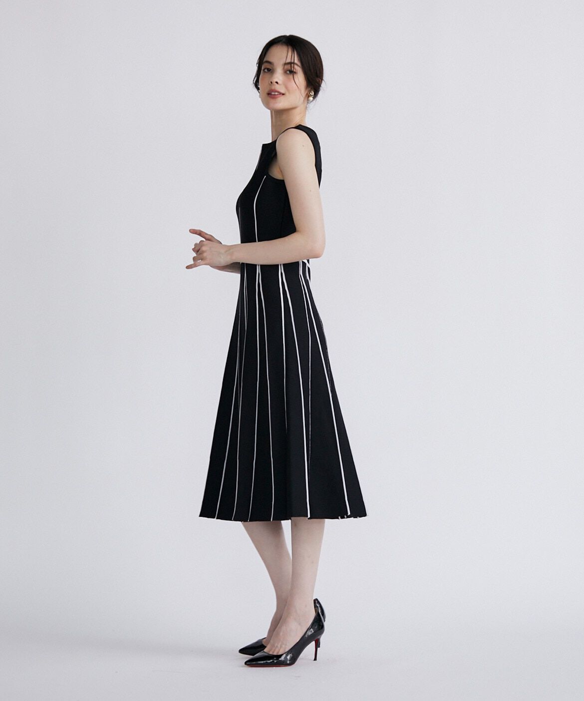 Maglie le cassetto「《M Maglie le cassetto》ラインニットワンピース」|ワンピース|