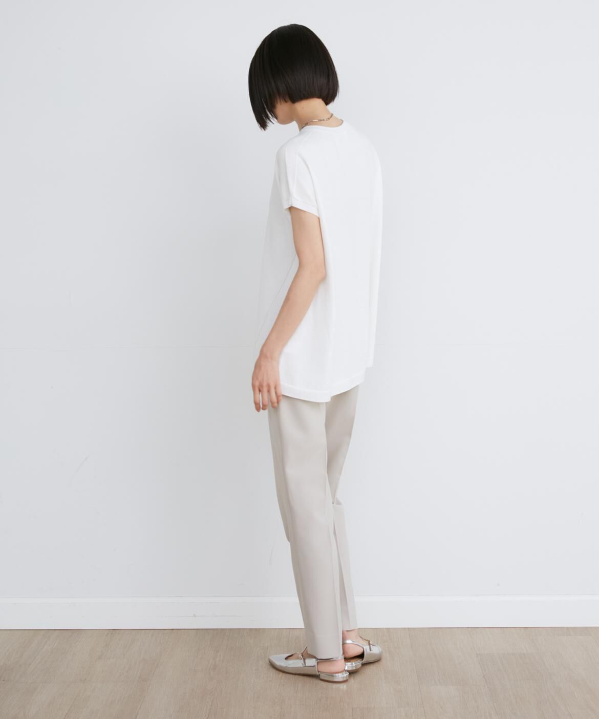 INED「《大きいサイズ》Louise美脚テーパードパンツ」|スラックス|