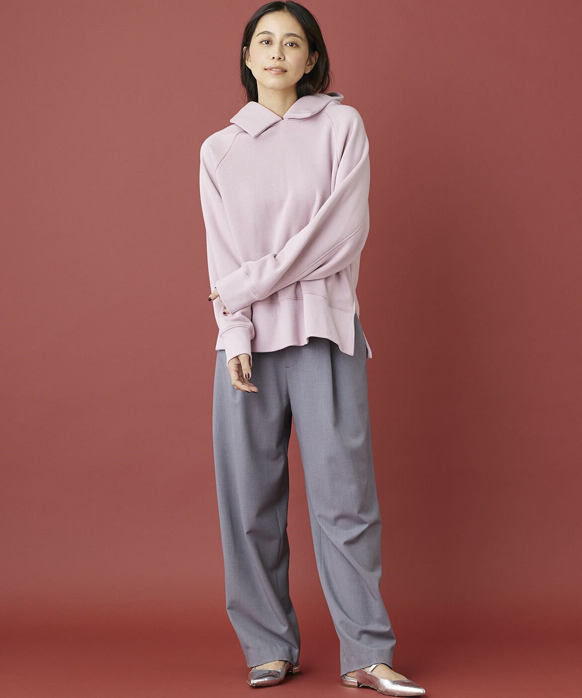 INED「《INED CLARO》裏起毛フーディ」|パーカー|