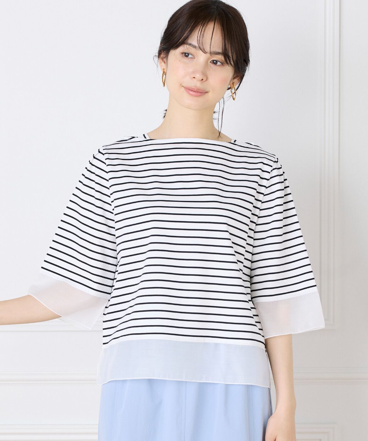 DAY by DAY it&rsquo;s international「シアー切替えプルオーバー」|Tシャツ・カットソー|ボーダー7