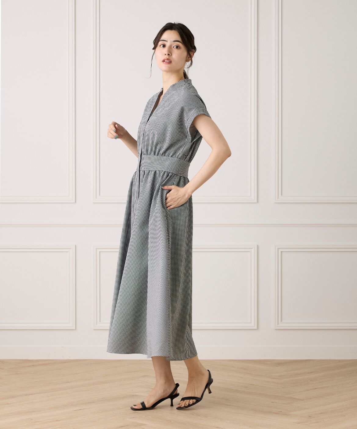 INED「ウエストギャザーワンピース」|ワンピース|