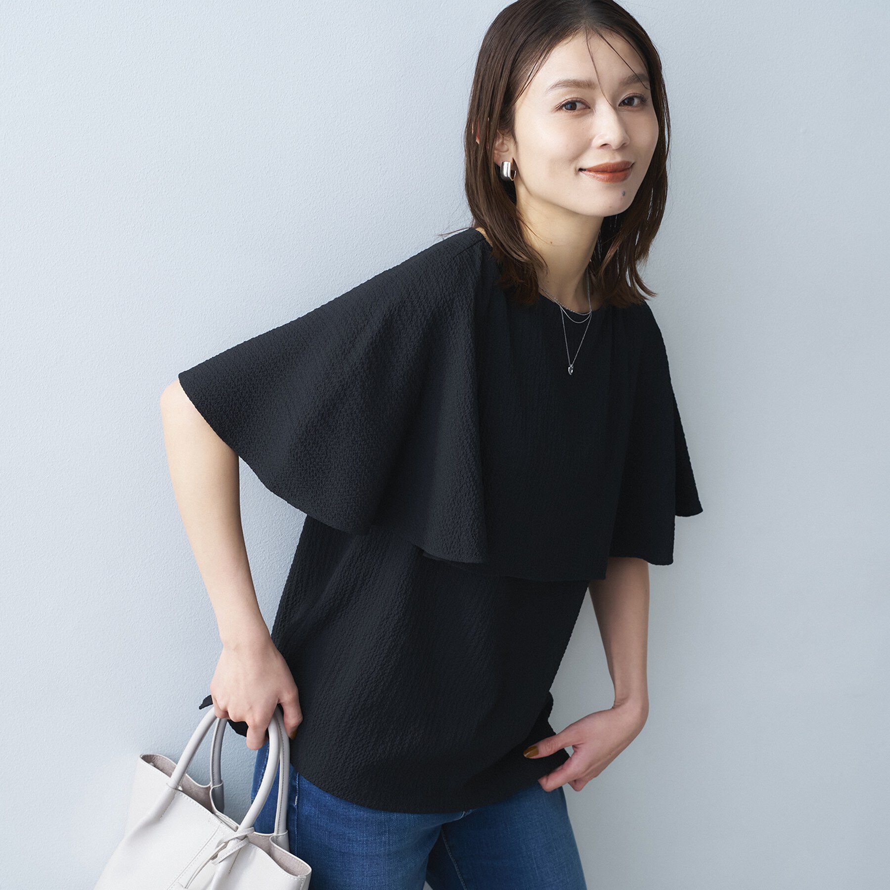 UNTITLED「ケープデザインブラウス」|シャツ・ブラウス|