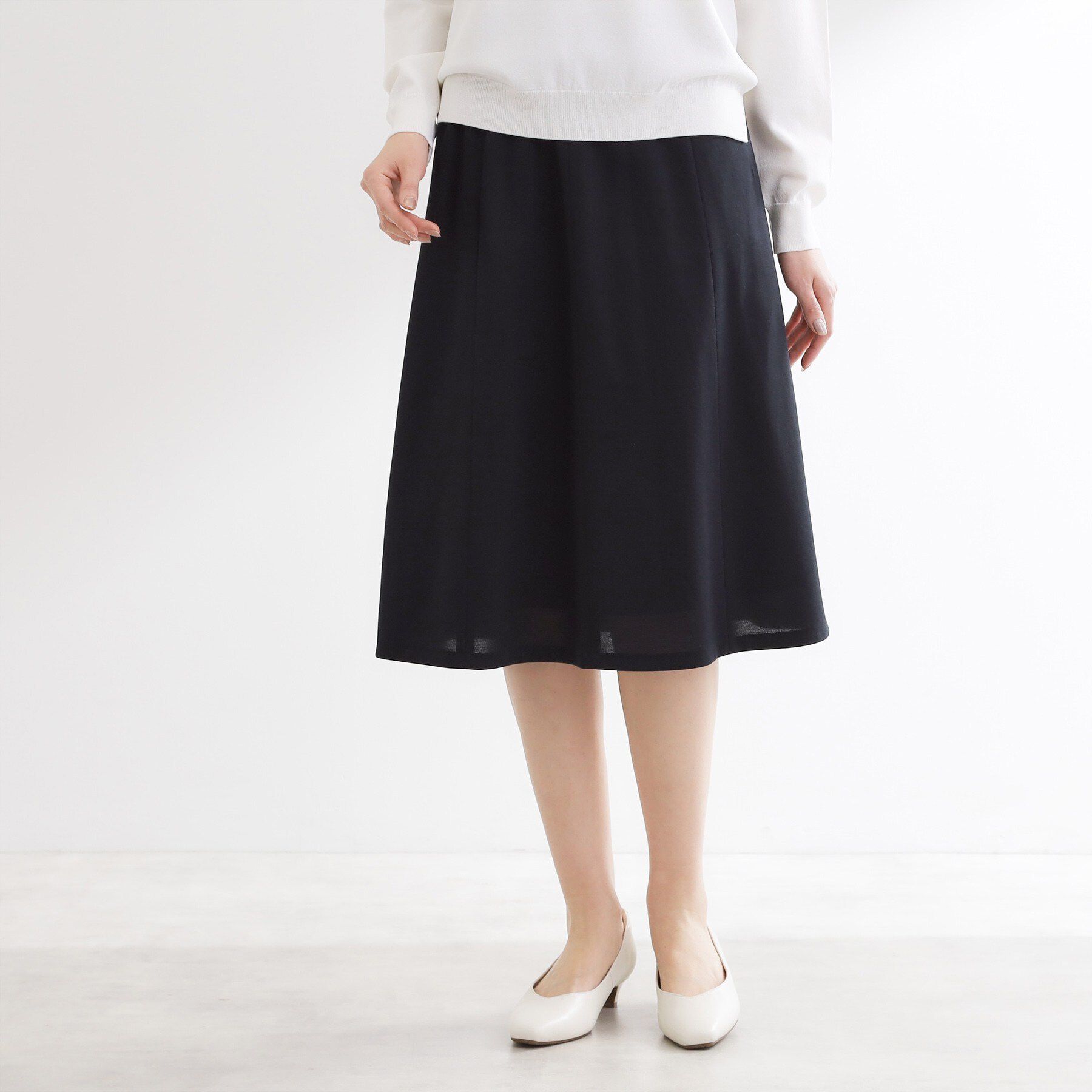 Reflect「【匠シリーズ】ソフトフレアスカート」|スカート|ネイビー(894)
