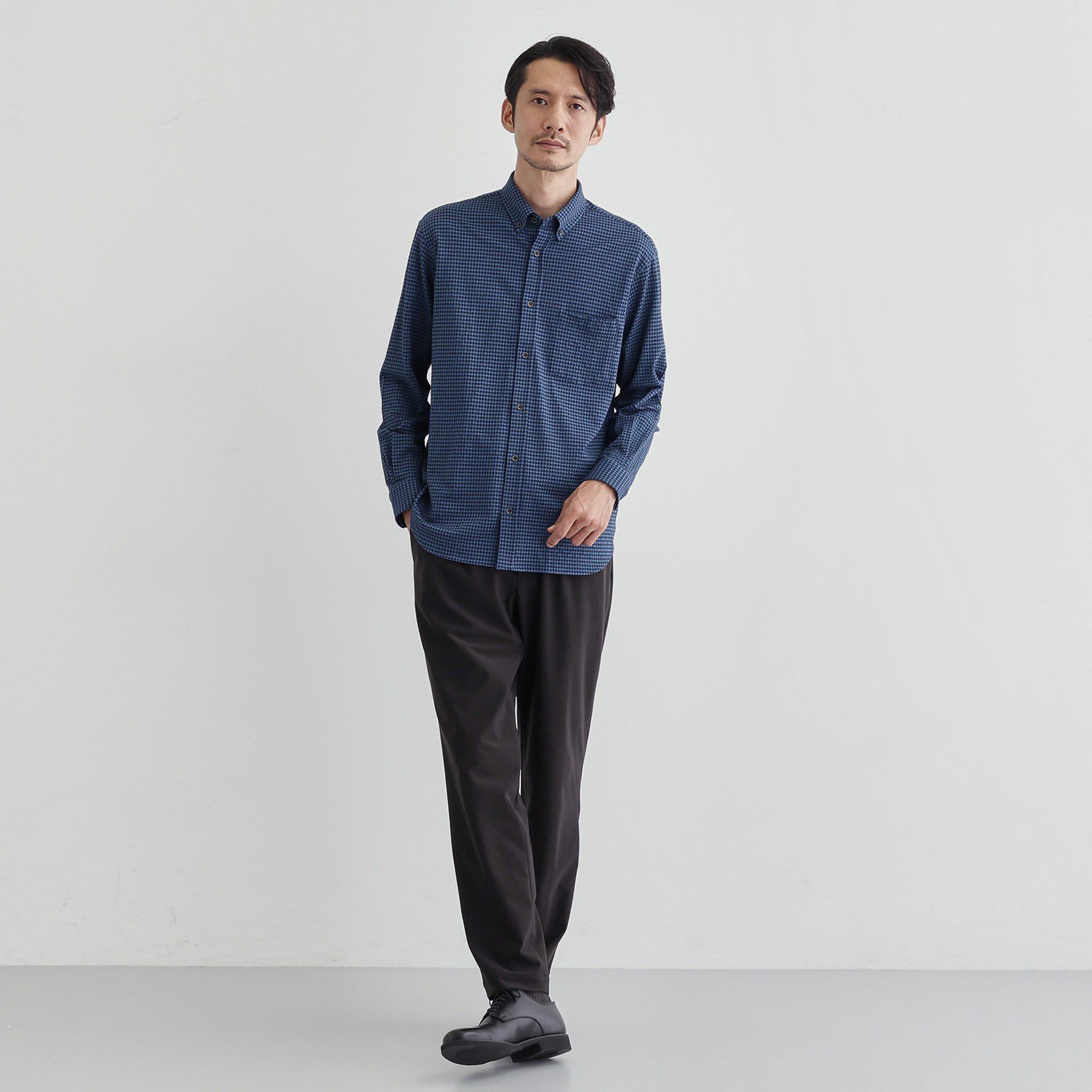 TAKEO KIKUCHI「シアサッカーギンガムチェック ストレッチシャツ」|シャツ・ブラウス|