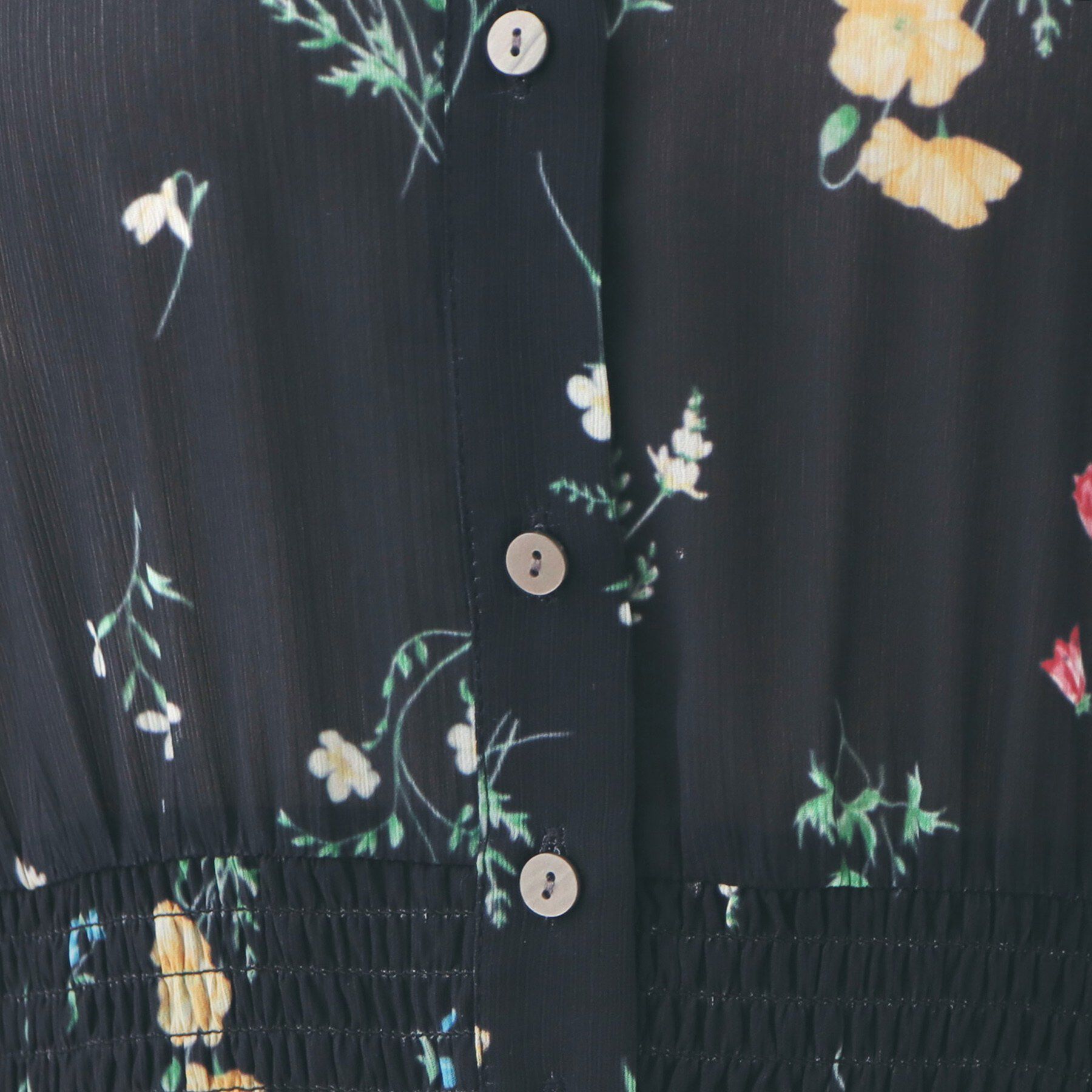 index「衿付き花柄プリーツフレアワンピース【洗濯機OK/イージーアイロン】」|ワンピース|