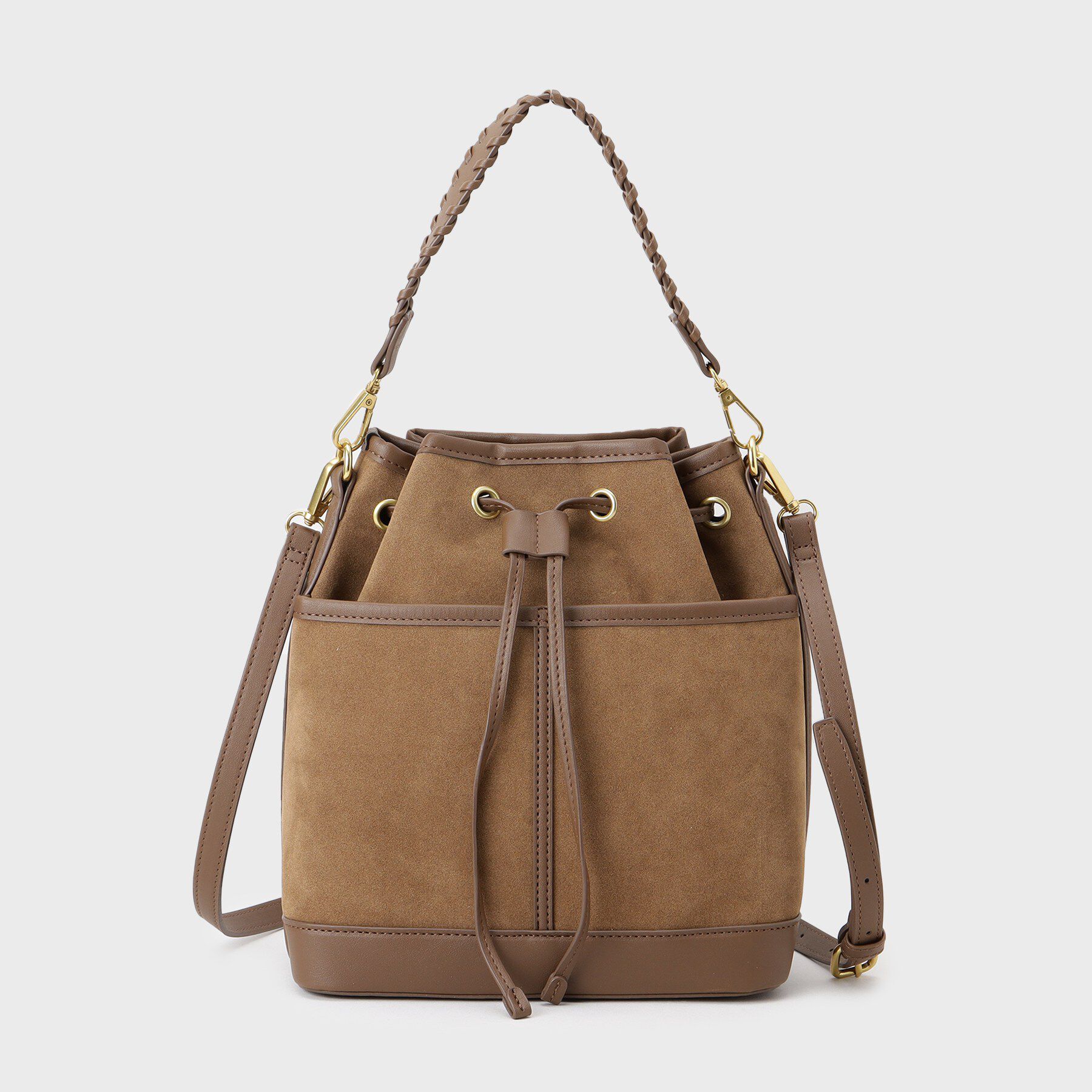 OPAQUE.CLIP「2WAY素材アソート巾着ショルダーバッグ」|ショルダー・メッセンジャー|