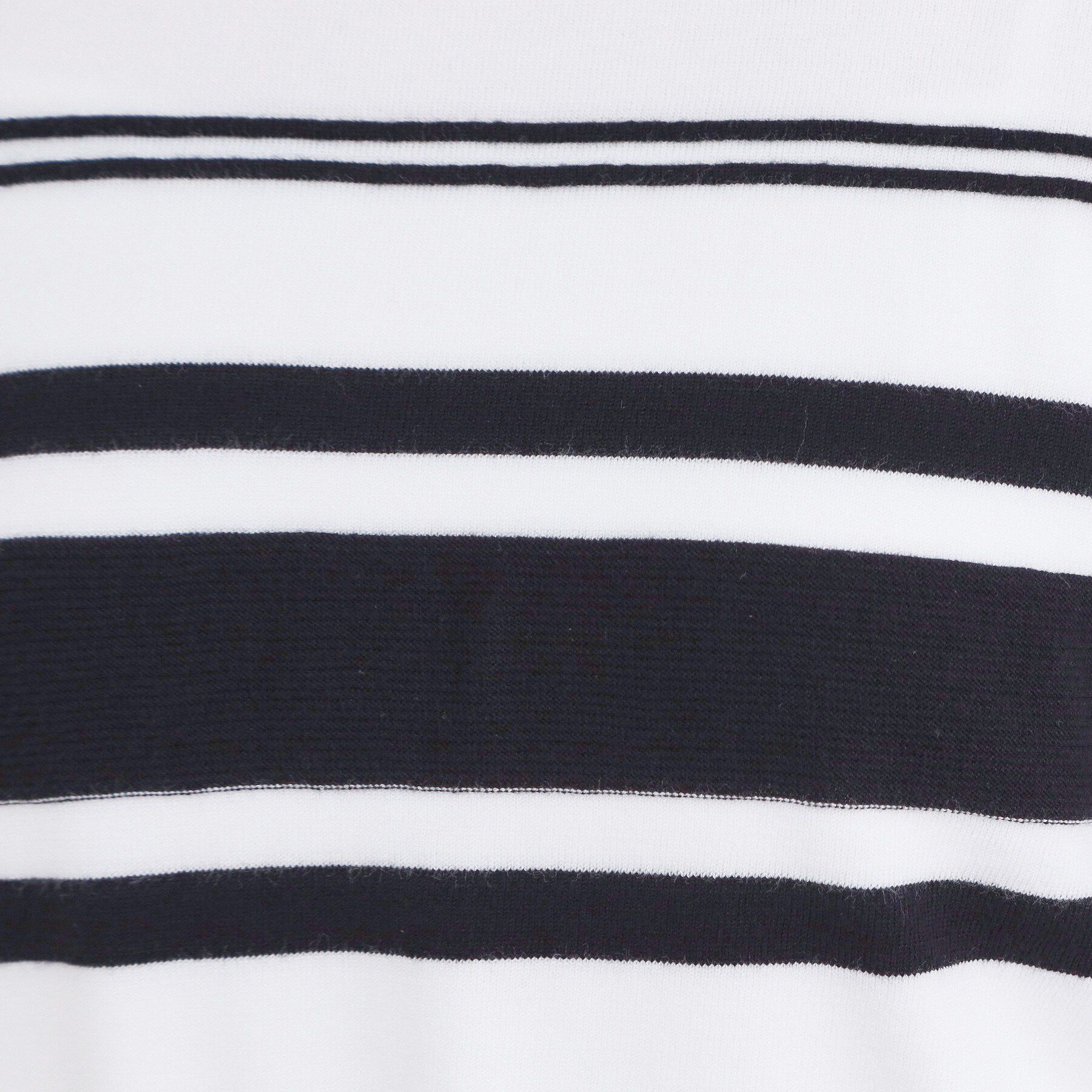 OPAQUE.CLIP「ランダムボーダーハーフスリーブニット【洗濯機OK】」|ニット・セーター|