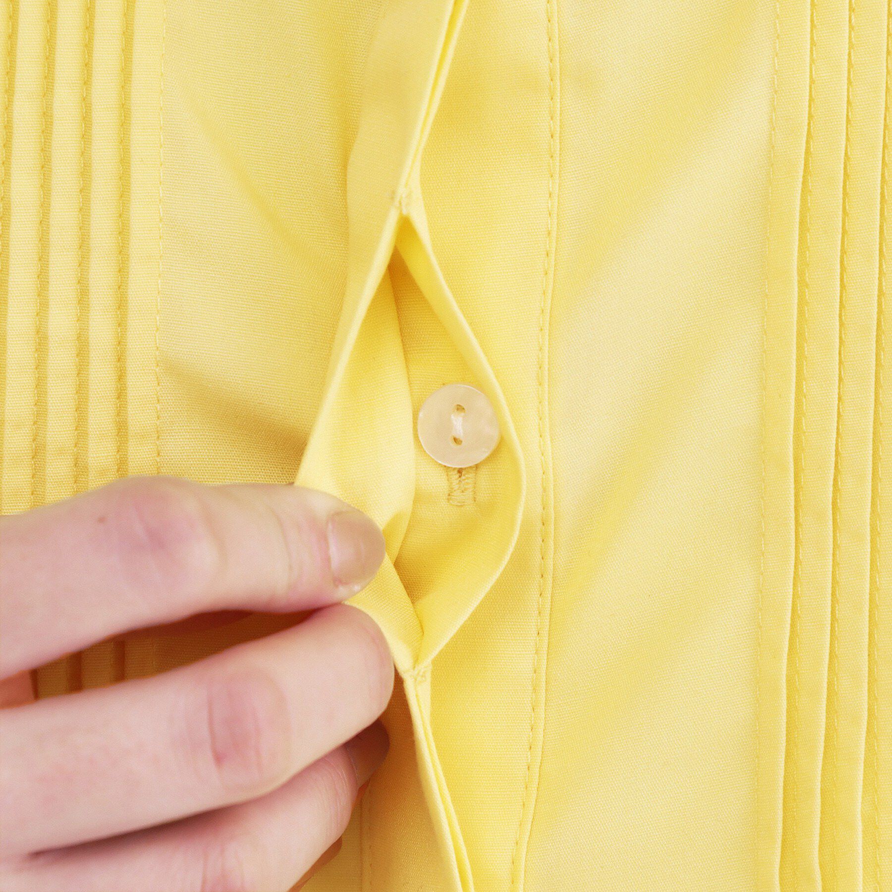 OPAQUE.CLIP「裾レース使いピンタックショートシャツ【洗濯機OK】」|シャツ・ブラウス|