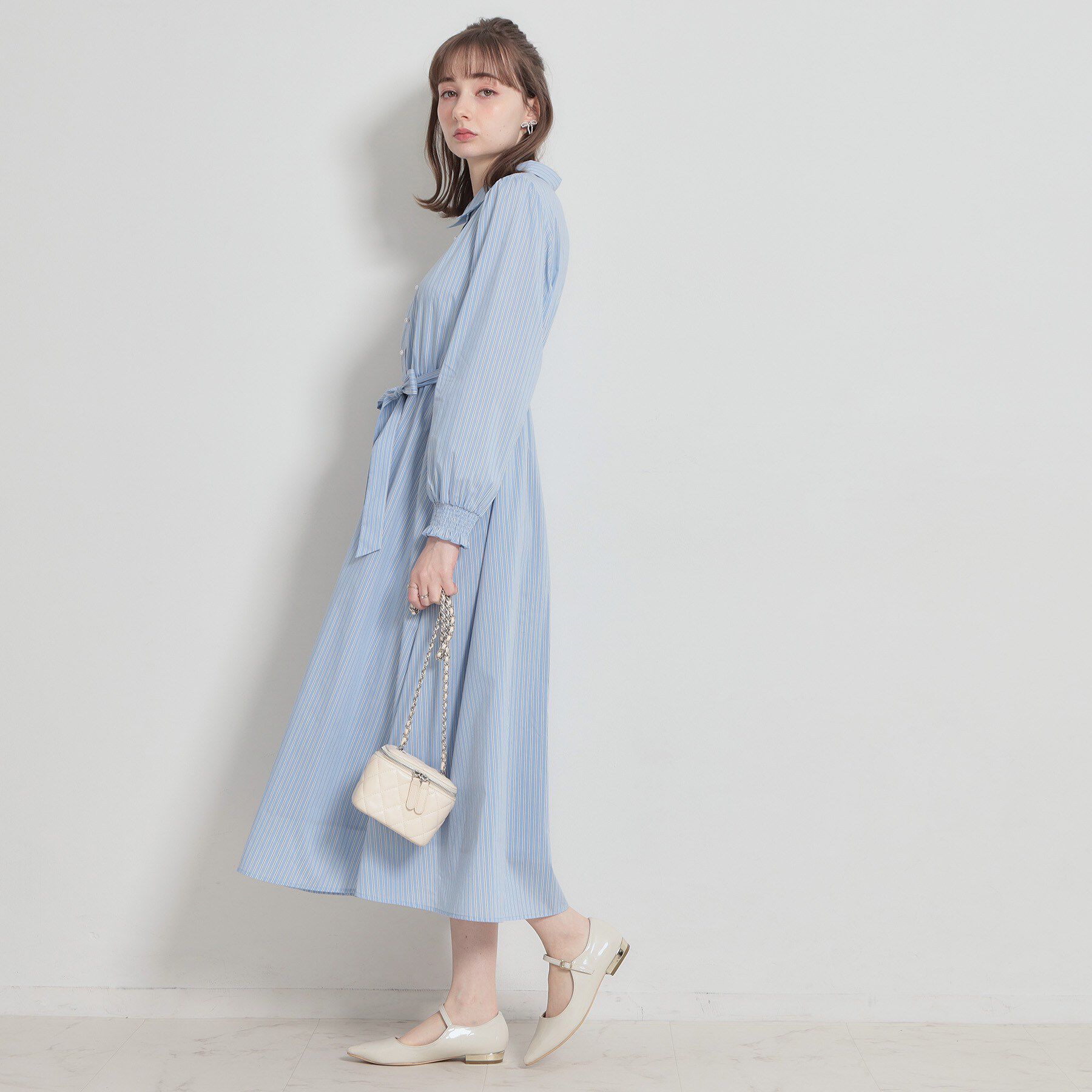 Couture broach「【洗える】ロゴエンブロ シャツワンピース」|ワンピース|