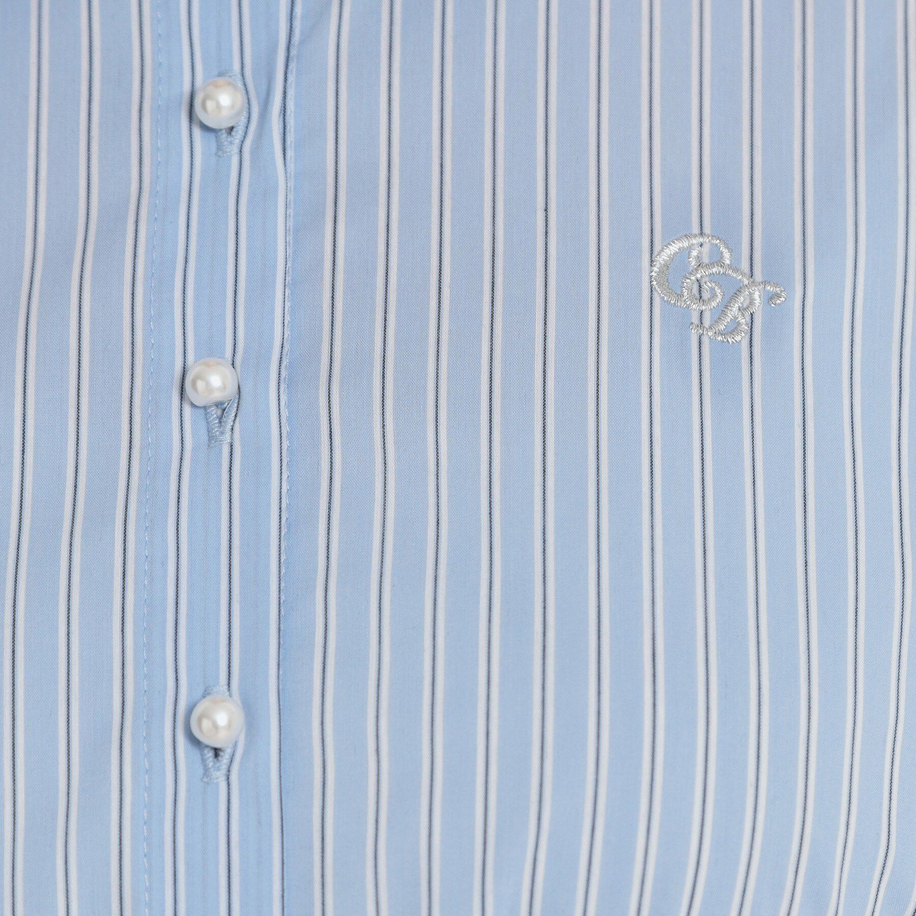 Couture broach「【洗える】ロゴエンブロ シャツワンピース」|ワンピース|