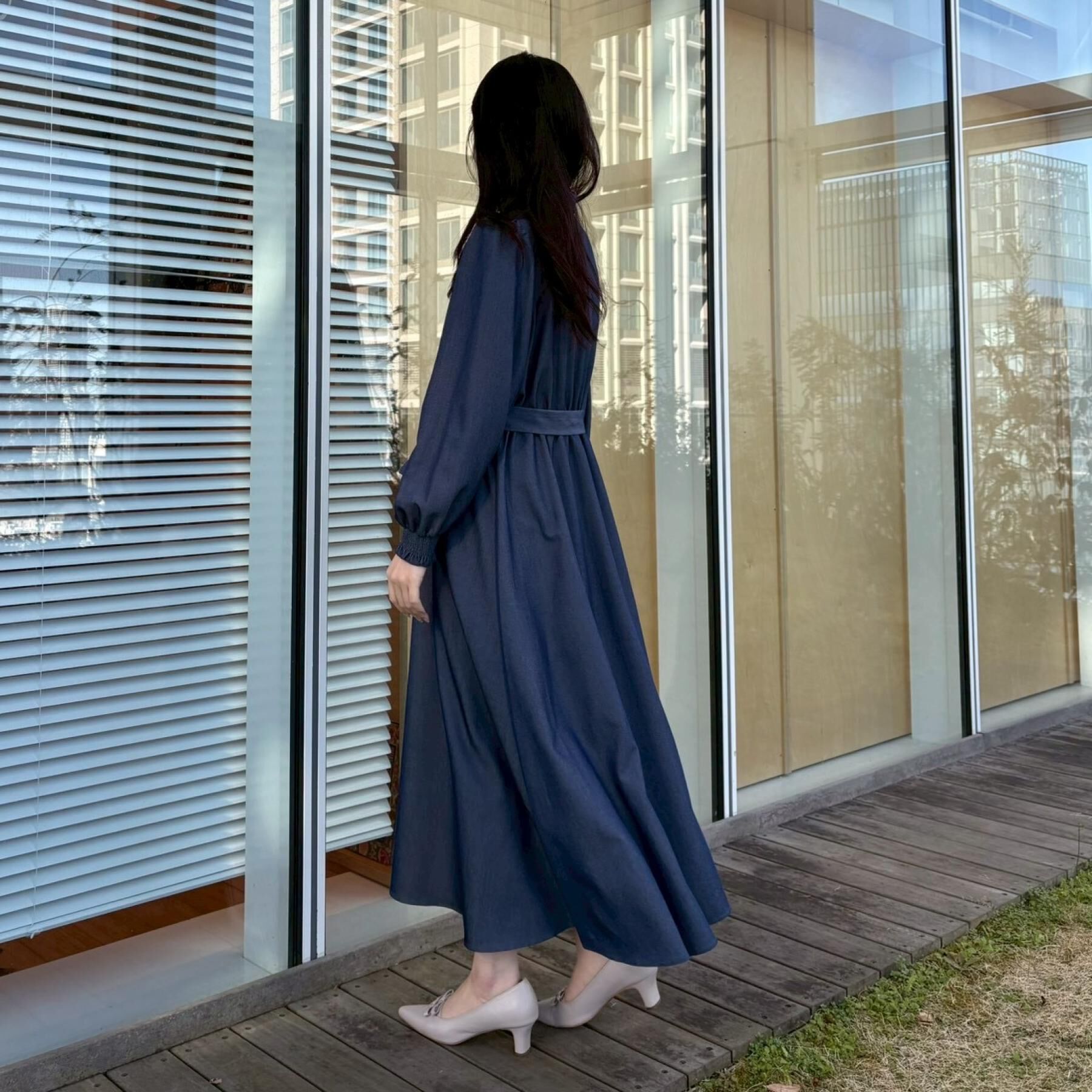 Couture broach「【洗える】ロゴエンブロ シャツワンピース」|ワンピース|