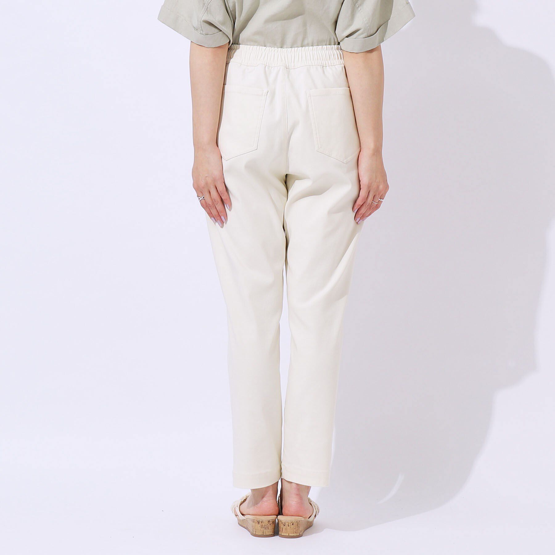 SHOO･LA･RUE「【SS-3L/無理せずスリム】 ぐんぐん伸びる イージーテーパードパンツ」|その他|