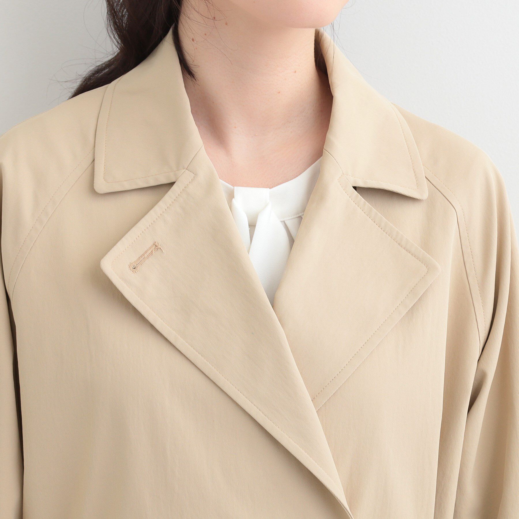 SHOO･LA･RUE「【S-LL/撥水】通勤やお出かけにも活躍 ロングトレンチコート」|トレンチコート|